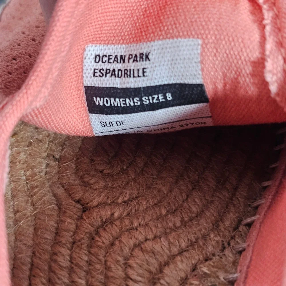 Seavees Ocean Park Espadrille Slip On Shoes‎ Suede Pink Womens Size 8 EUC